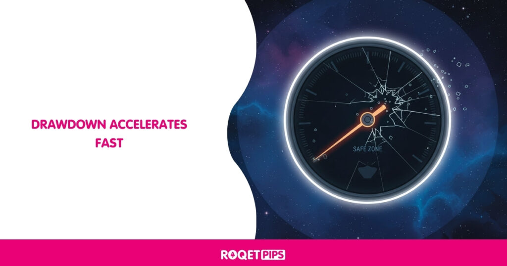 Visual blockVisual Prompt:
Type: Infographic
Archetype: Broken gauge discovery
Motif: Planet eclipse ring shadow
Scene: A gauge needle snapped past a safe zone as a shadow crosses it
Props: Pressure gauge, cracked glass
Camera: Close-up
Lighting: Rim shadow
Constraints: no text beyond minimal labels, no split panels
Side-Text:
Drawdown accelerates fast